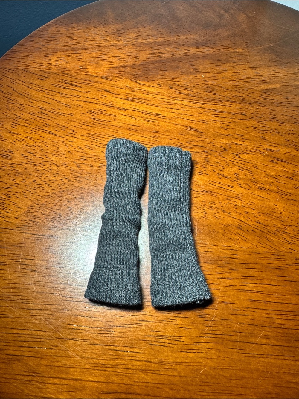 Black Ribbed Knit Arm/Leg Warmers only- Simple Cozy Pair *no doll no shoes*